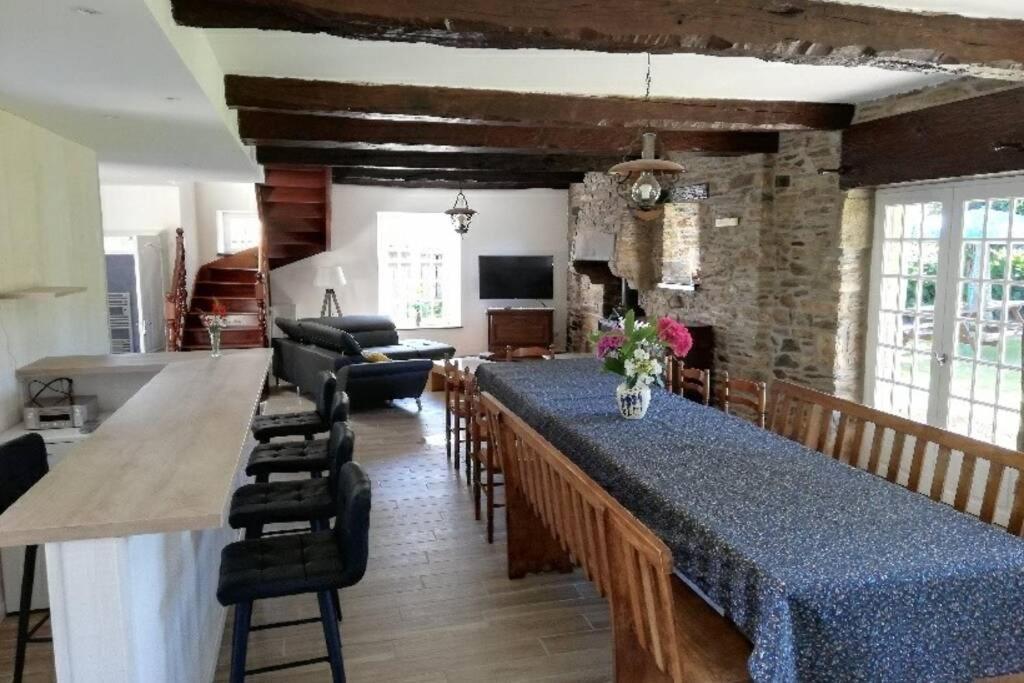 Gîte de charme 14 personnes labellisé Clévacances 3 étoiles Sainte-Seve Esterno foto